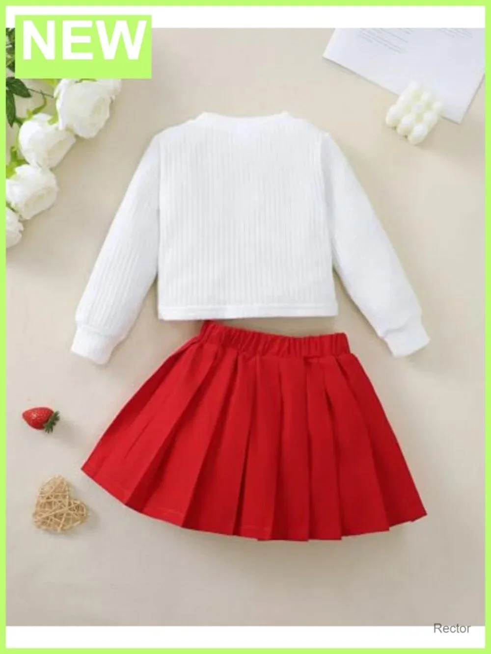 Toddler Girls 2-Piece Outfit Sweatshirt & Pleated Skirt Set